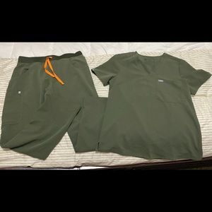 Figs Moss scrub set Medium